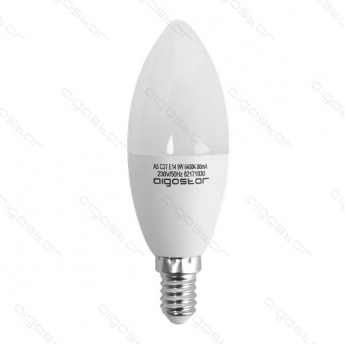 Obrázok pre LED žiarovka E14 9W/720lm , svieca C37 , Studená biela