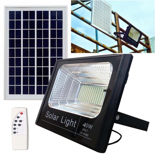 Obrázok pre LED Reflektor SENTOUR 40W/1300lm IP67 Studená biela so solárnym panelom 16W 6V a diaľkovým ovládaním