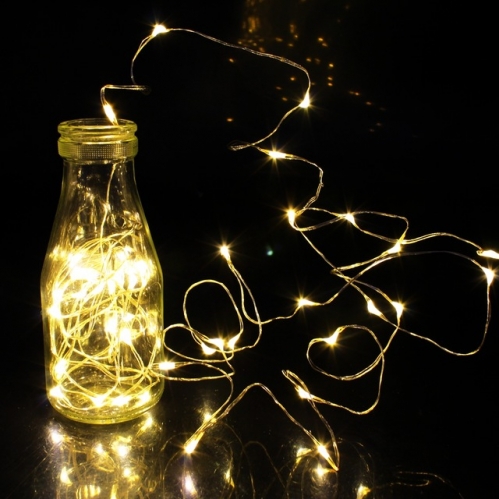 Obrázok pre Dekoračné LED osvetlenie na batérie 3xAA , 1,5V , IP20 , 5M, 50LED , Teplá biela