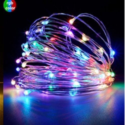 Obrázok pre Dekoračné LED osvetlenie na batérie 3xAA , 1,5V , IP20 , 5M, 50LED , MultiColor