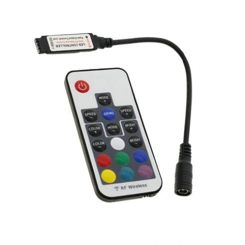Obrázok pre RF ovládač RGB + diaľkové ovládanie 17 tlačidiel 72W 12V DC