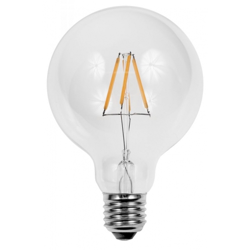 Obrázok pre LED žiarovka E27 4W/360lm , LED vlákno G95 , teplá = 40W