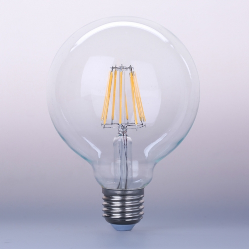 Obrázok pre LED žiarovka E27 8W/800lm , LED vlákno G95 , teplá = 80W