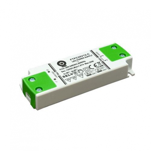 Obrázok pre POS Nábytkový LED napájací zdroj 20W 1.67A , IP20 , 12V DC - SLIM