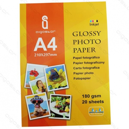 Obrázok pre Lesklý fotografický papier JG180 A4 20 listov 210x297mm