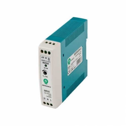 Obrázok pre Napájací zdroj na DIN lištu 20W/12V DC 1,67A