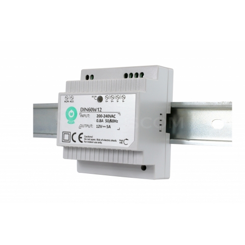 Obrázok pre Napájací zdroj na DIN lištu 60W/12V DC 5A