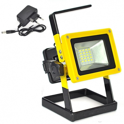 Obrázok pre LED REFLEKTOR 30W/1200lm PRENOSNÝ , nabíjateľné pracovné svietidlo , Studená biela s výstražným osvetlením