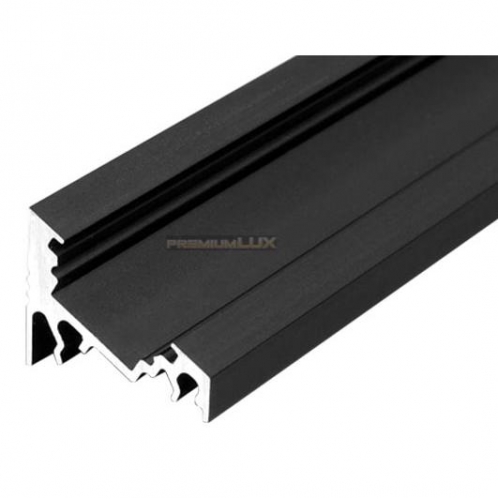 Obrázok pre Led profil rohový hliníkový Corner10 čierny bez krytky - 1m