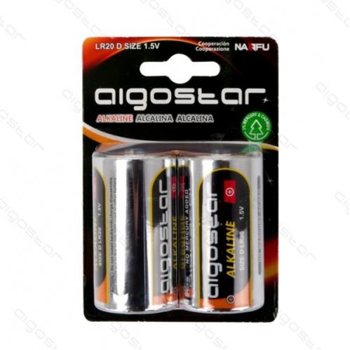 Obrázok pre Sada 2ks alkalických batérií Aigostar LR20 D 1,5V 