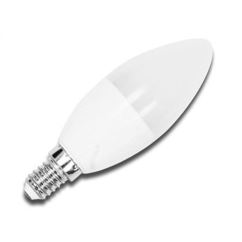 Obrázok pre LED žiarovka E14 6W/500lm , svieca C37 , Studená biela