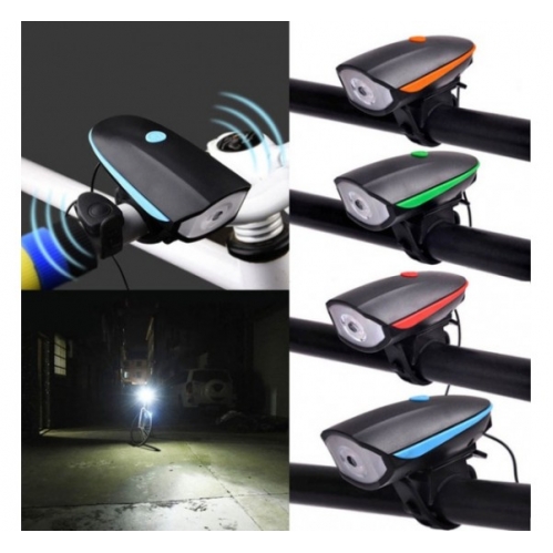 Obrázok pre Cyklo LED baterka 3-módová s výstražnými zvukovými znameniami