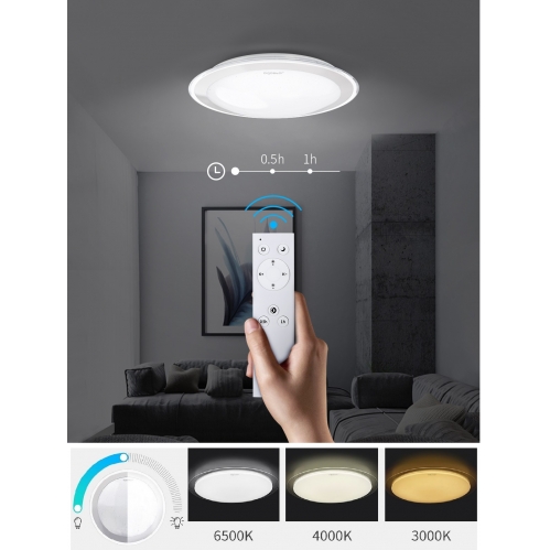 Obrázok pre SMART Stmievateľný LED Ceiling kruhový biely 30W/2100lm , 429mm , 3000K - 6500K , s diaľkovým ovládaním
