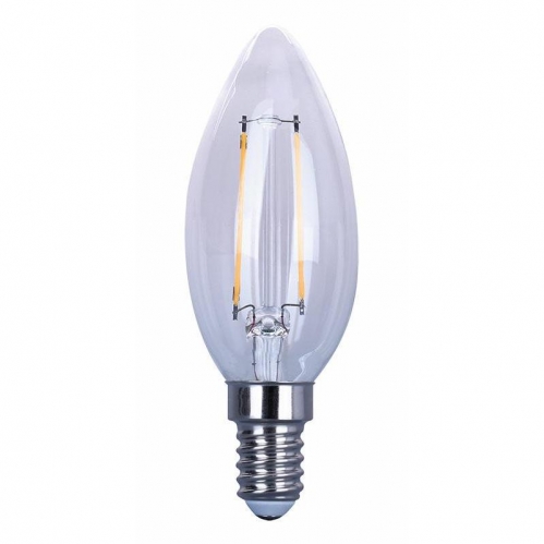 Obrázok pre LED žiarovka FILUX E14 2W/180lm , svieca LED vlákno , Teplá biela
