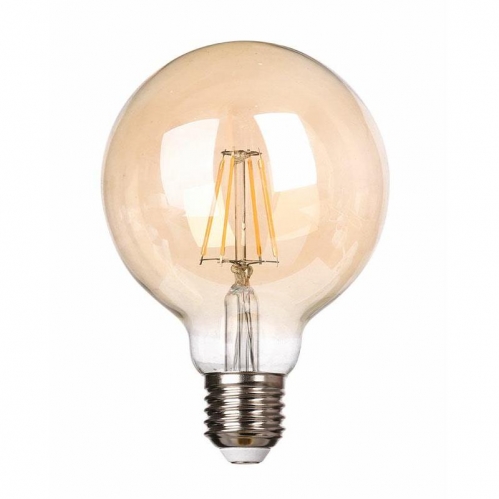 Obrázok pre LED žiarovka FILUX E27 4W/380lm , G80 LED vlákno , Teplá biela