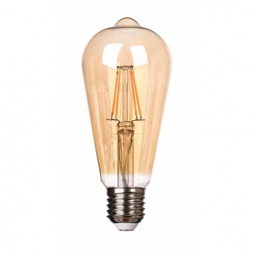 Obrázok pre LED žiarovka FILUX E27 6W/585lm , ST64 LED vlákno , Teplá biela