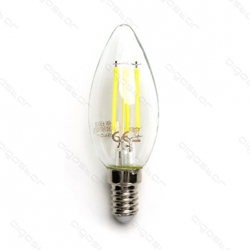 Obrázok pre LED žiarovka E14 4W/470lm , svieca LED vlákno , Studená biela