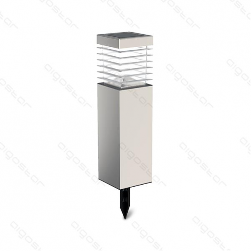 Obrázok pre Solárna LED záhradná lampa sivá 0,4W/15lm , IP44 , Studená biela