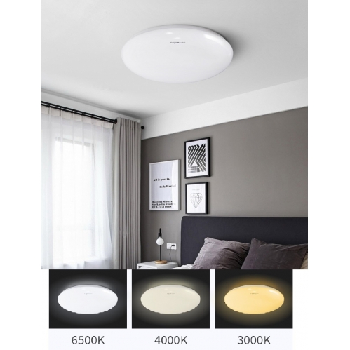 Obrázok pre Led Ceiling LIGHT08 kruhový biely 24W/1800lm 368mm s nastaviteľnou farbou svetla 3000K/4000K/6500K
