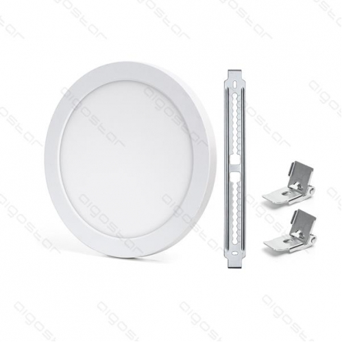 Obrázok pre Univerzálny Led Panel kruhový biely 18W/1350lm 217mm s nastaviteľným montážnym otvorom a nastaviteľnou farbou svetla 3000K/4000K/6000K