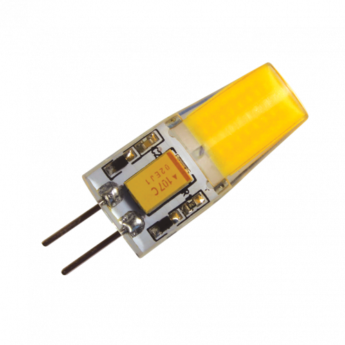 Obrázok pre LED žiarovka G4 2,1W/190lm , COB , 12V AC/DC , Teplá - silikón