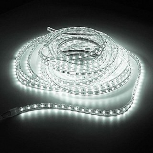 Obrázok pre Integrovaný LED pás 230V 5050 vodeodolný IP65 6,5w/m , 60led/m , 330-350Lm/m ,  - Studená biela - 1m