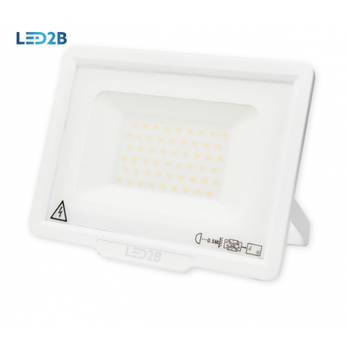 Obrázok pre KOBI LED reflektor LED2B 50W/4000lm , SLIM , biely , IP65 , bez senzora , Teplá biela