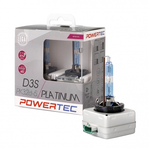 Obrázok pre Xenonová výbojka Powertec Platinum D3S 5000K DUO +130% 