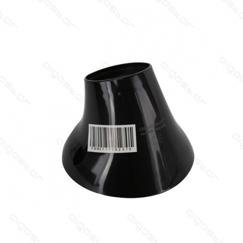 Obrázok pre Objímka E27 PVC, ohnutá , čierna