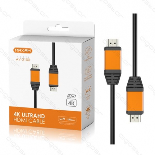 Obrázok pre Kábel HDMI V2.0 AV-2100, 4K, 1.5M