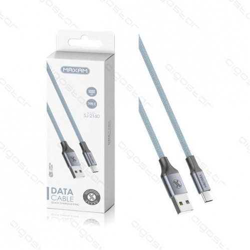 Obrázok pre Nabíjací dátový kábel SJ-2160 USB/Type-C, 1.0M, 2A, Sivý