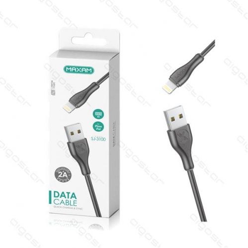 Obrázok pre Nabíjací dátový kábel SJ-3100 USB/iPhone, 1.0M, 2A, Čierny