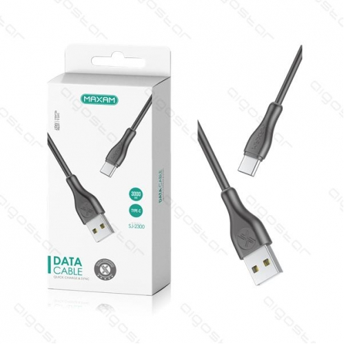 Obrázok pre Nabíjací dátový kábel SJ-2300 USB/Type-C, 3.0M, 2A, Čierny