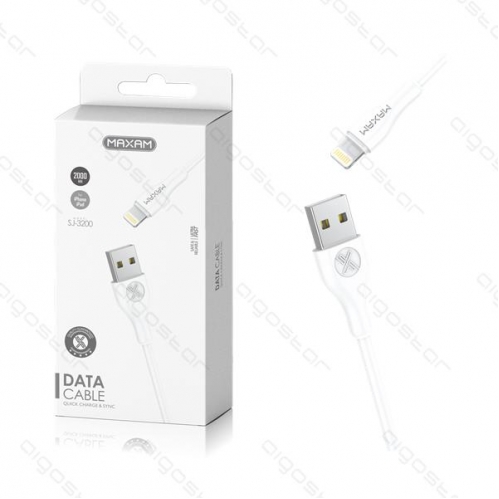 Obrázok pre Nabíjací dátový kábel SJ-3200 USB/iPhone, 2.0M, 2A, Biely