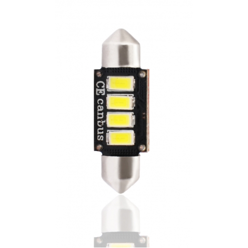 Obrázok pre LED Autožiarovka L334W - C5W 2W 36mm 4SMD5730, CANBUS, biela