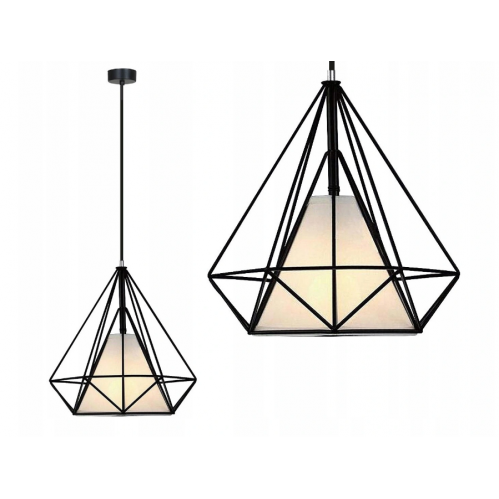 Obrázok pre Loft DIAMENT Závesný luster 1xE27/230V/Čierna