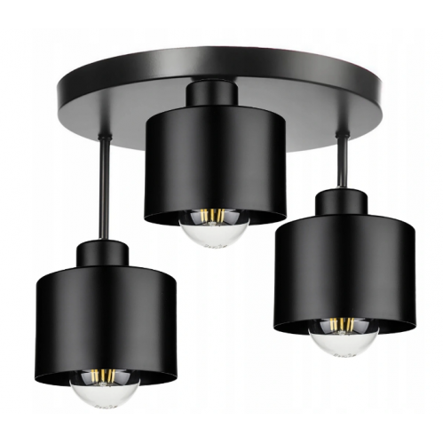 Obrázok pre Loft TRIPLE Závesný luster 3xE27/230V/Čierna
