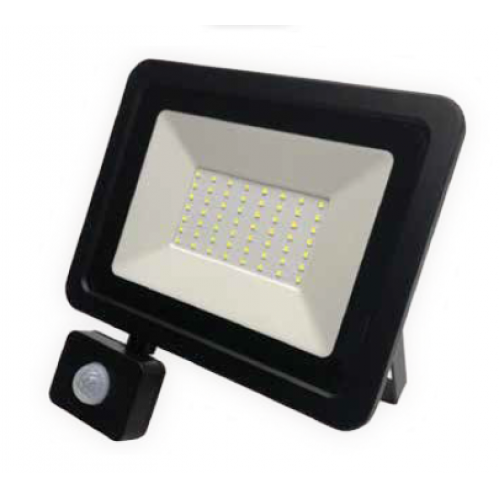 Obrázok pre LED reflektor 50W/4000lm , SLIM , s nastaviteľným senzorom , Studená biela