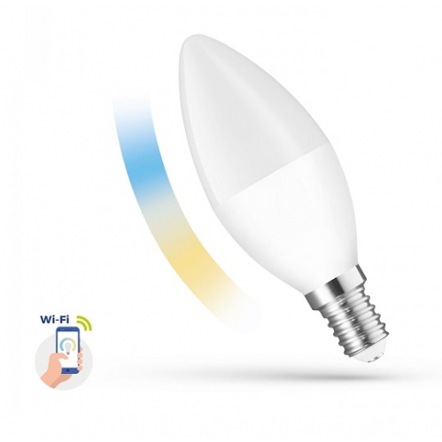 Obrázok pre SMART LED žiarovka E14 5W/410lm , svieca C37 , CCT