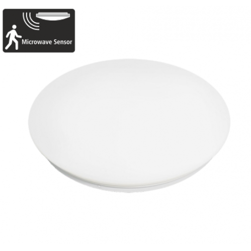 Obrázok pre Vodeodolný Led Ceiling kruhový biely 18W/1260lm 330mm , IP44 , s mikrovlnným senzorom , Neutrálna biela