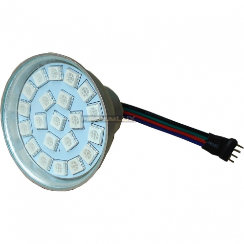 Obrázok pre LED žiarovka RGB stmievateľná 12V 3W/90lm , 21SMD 5050RGB , = 9W