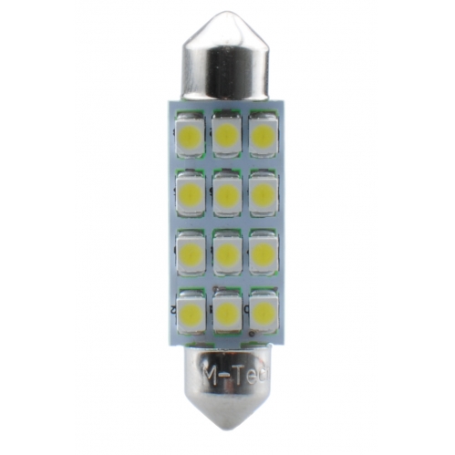 Obrázok pre LED Autožiarovka L030 - C5W 41mm 12xSMD3528  , modrá