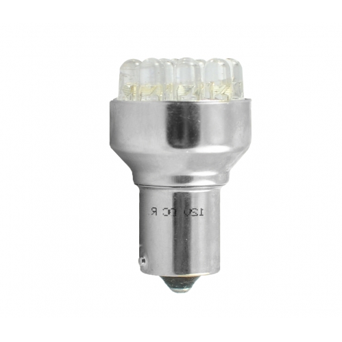 Obrázok pre LED Autožiarovka L034 - Ba15s 12LED 5mm , biela