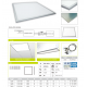 Obrázok pre Led Panel štvorcový strieborný 40W/3600lm 595x595mm Neutrálna biela
