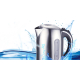 Obrázok pre Rýchlovarná nerezová kanvica - 1,7L , nerez/čierna - 2200W