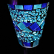 Obrázok pre Záhradná LED solárna lampa MOSAIC modrá