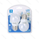 Obrázok pre Sada 2ks LED žiarovka E27 5W/425lm , glóbus G45 , Studená biela