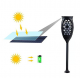 Obrázok pre Solárna LED fakľa LifeLike Flame 4 , záhradná lampa živý plameň s tromi módmi svietenia