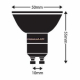 Obrázok pre LED žiarovka MR16 3W/225lm , 12V DC , Studená biela