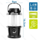 Obrázok pre LED kempingové svietidlo, lampáš 1,4W/58lm , 3xAA , IPX3, Čierny